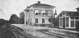 Norrtelje station 1925. Foto: Sveriges Järnvägsstationer 1926.